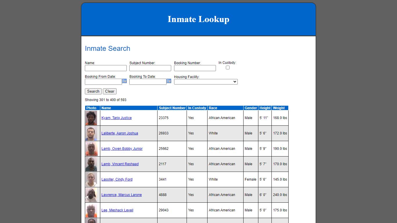 Inmate Search - Chesapeake, Virginia